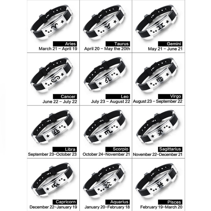 Twelve Constellations Individuality Stainless Steel Bracelet