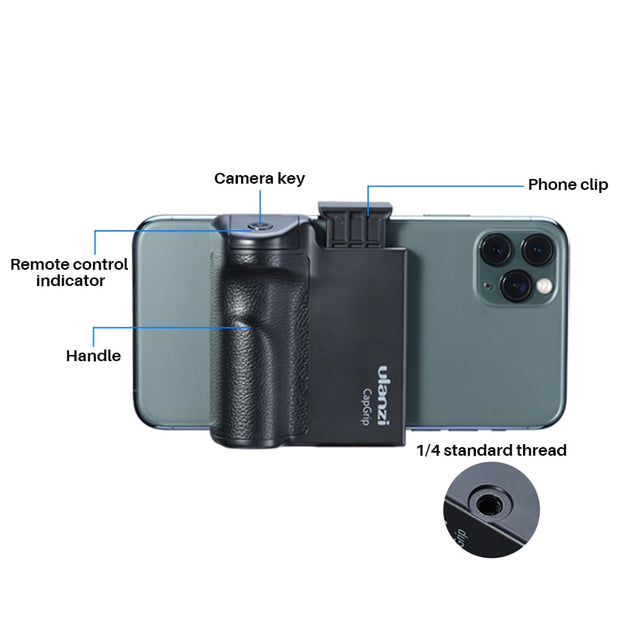 Hand grip Bluetooth Remote Control Phone  holder