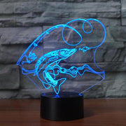 Added Creative Fishing 3D Lamp USB led night light