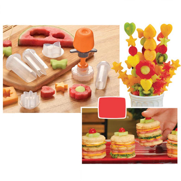 Creative DIY plastic press Fruit Slicer Veggie Food Decorator kitchen Gadgets kitchenware