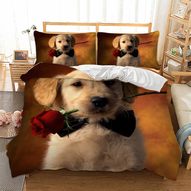 3D Cat and Dog Bedding Sets
