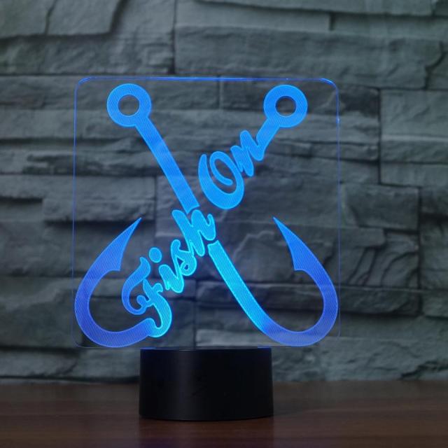 Added Creative Fishing 3D Lamp USB led night light