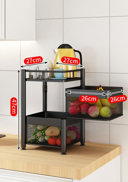 Floor-Mounted Mobile Rotating Storage Rack