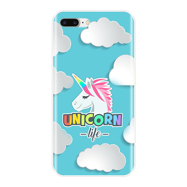 Phone Case For iPhone 6 S 6S 7 8 11 Pro X XR XS Max Case Silicone Cute Rainbow Unicorn Soft Cover Apple iPhone 8 7 6S 6 S Plus