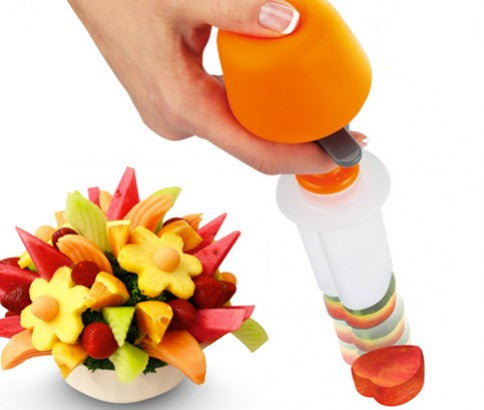 Creative DIY plastic press Fruit Slicer Veggie Food Decorator kitchen Gadgets kitchenware