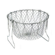 Stainless Steel Foldable Steam Rinse | Strain Fry Basket Strainer Net