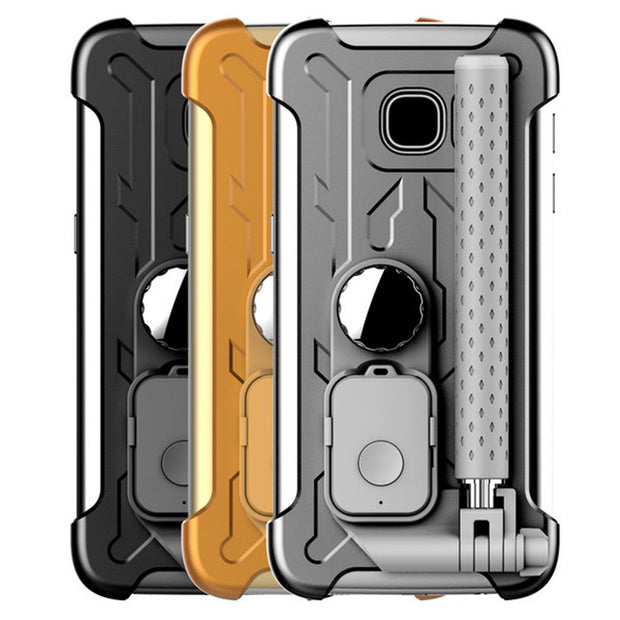 Mirror Foldable Stand Rotating Selfie Stick Case