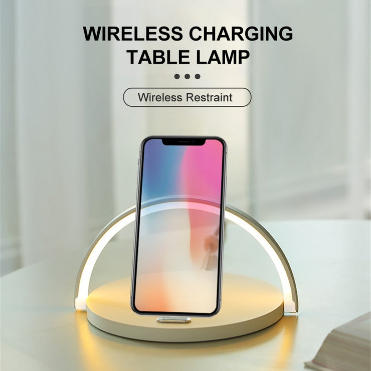 10W Qi Fast Wireless Charger Table Lamp For iPhone X XR XS