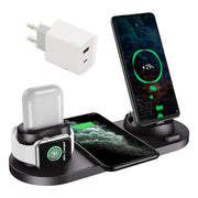 Wireless Charger 6 in 1 10w Qi Fast Stand