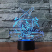 Added Creative Fishing 3D Lamp USB led night light