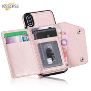 Wallet Flip PU Leather Case For iPhones