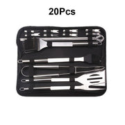 20 Pcs Stainless Steel Barbecue Grill Set