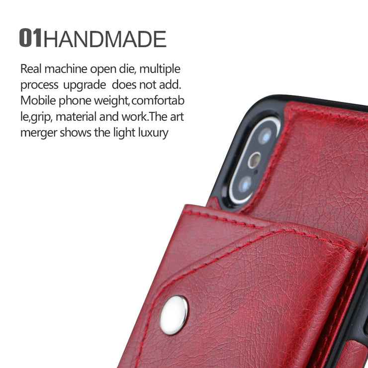 Wallet Flip PU Leather Case For iPhones