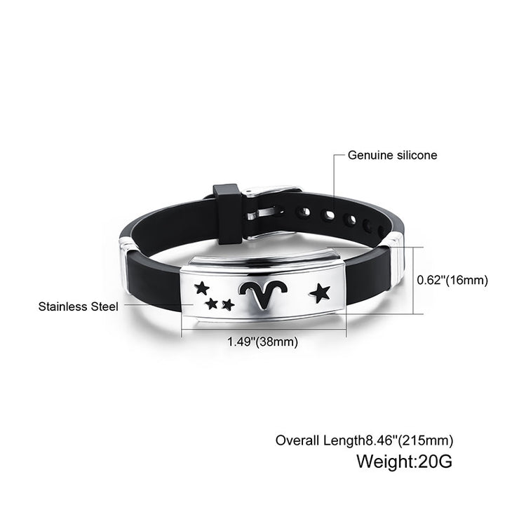 Twelve Constellations Individuality Stainless Steel Bracelet