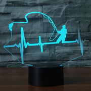 Added Creative Fishing 3D Lamp USB led night light