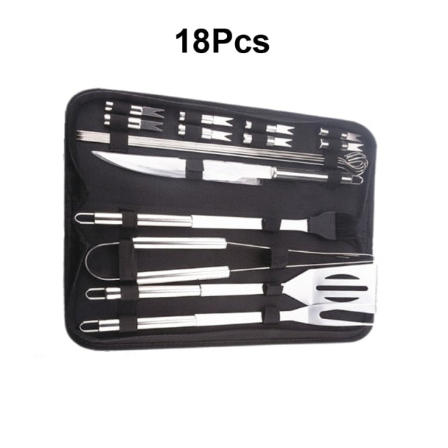 20 Pcs Stainless Steel Barbecue Grill Set
