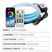 12V Remote Control RGB Led Car Hood Lights