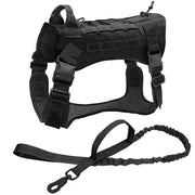 Added Military Tactical Dog Harness Leash with Handle